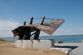 Spectacle Island Shade Shelter and Benches, by David Phillips and Charles Jones